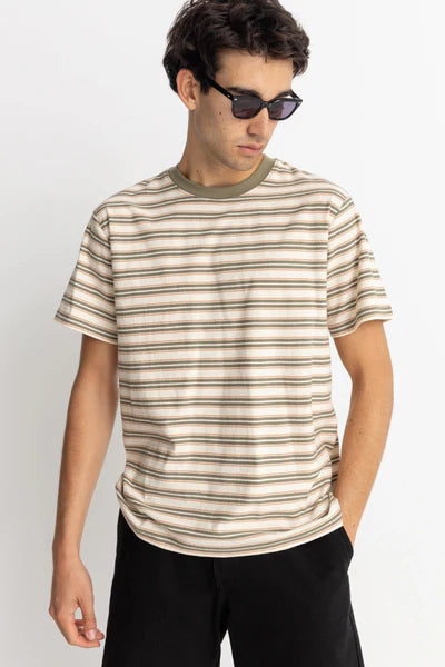 Rhythm Vintage Stripe Ss T-Shirt - Natural