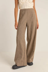 Rhythm Whitehaven Wide Leg Pant - Chocolate