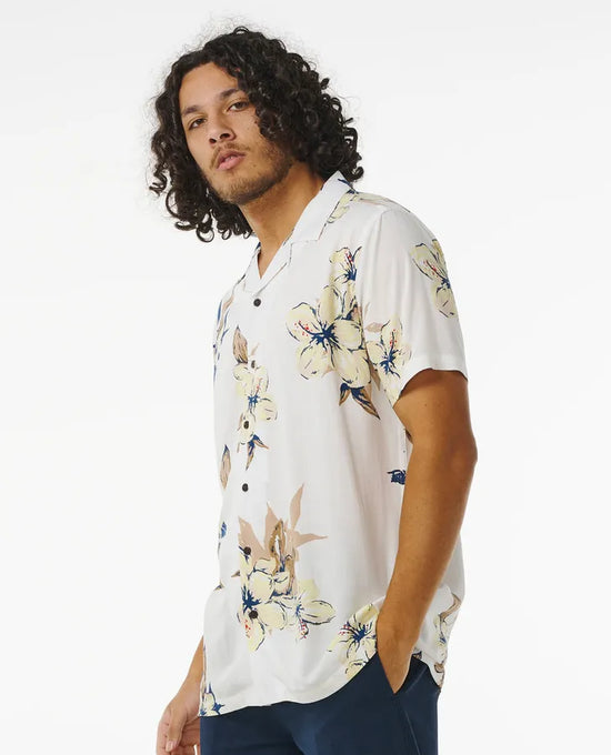 Rip Curl Aloha Hotel Short Sleeve Shirt - Bone