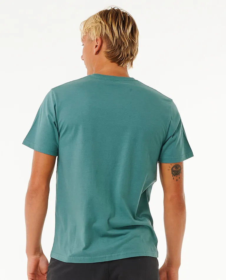 Rip Curl Brand Icon Tee - Bluestone