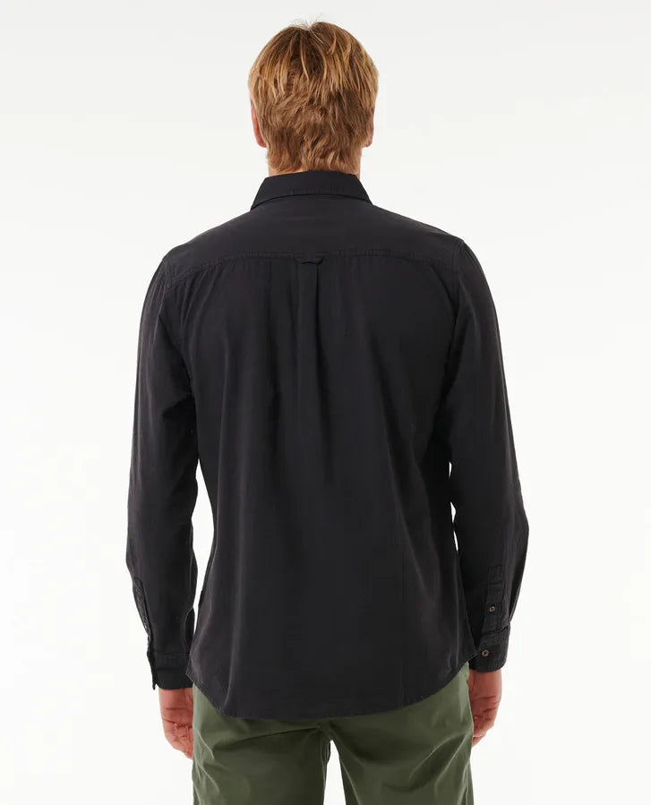 Rip Curl Classic Surf Washed Long Sleeve Shirt - Black