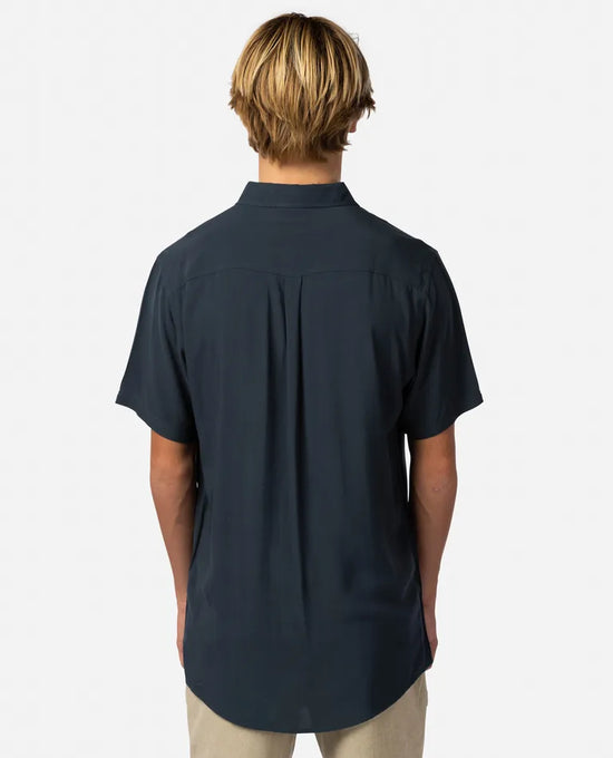 Rip Curl Ourtime Viscose Short Sleeve Shirt -Navy