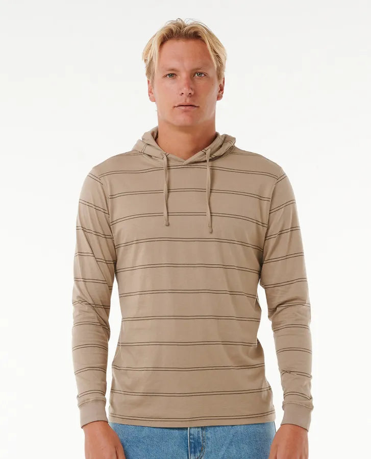 Rip Curl Plain Stripe Hooded Tee