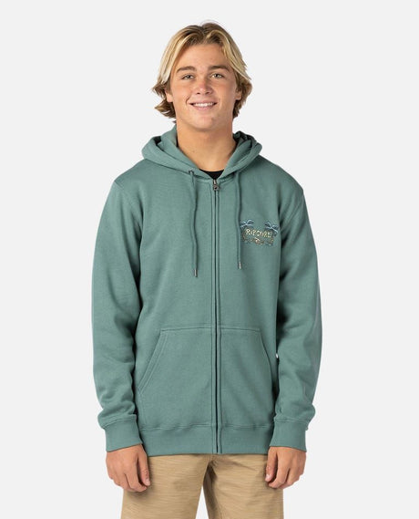 Rip Curl Shredding Zip Thru Hood - Blue Stone