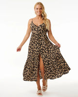 Rip Curl Soleil Button Through Maxi Dress- Black