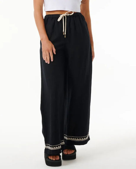 Rip Curl Soleil Wide Leg Pant - Black