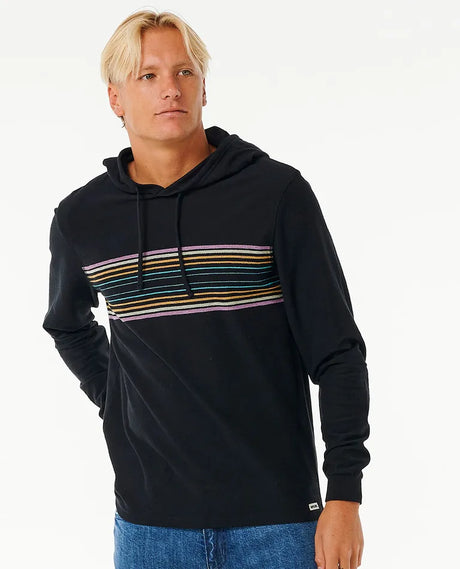 Rip Curl Surf Revival Long Sleeve Hood Tee - Black