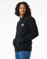 Rip Curl Tubed And Hazed Zip Through Hood - Black