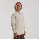 Roark Companion Long Sleeve Thermal Henley - Almond Paste