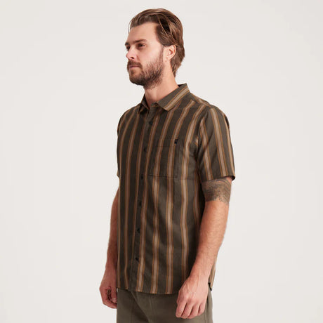 Roark Journey Short Sleeve Button Up Shirt - Dark Military