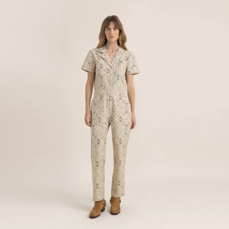 Roark Layover Short Sleeve Jumpsuit - Stone