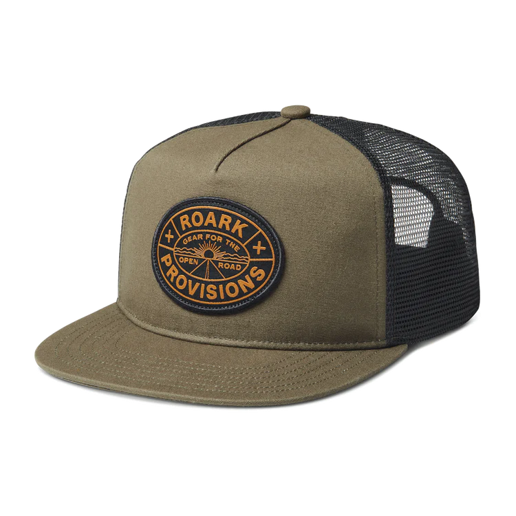 Roark Station Trucker Snapback Hat - Military Pignoli
