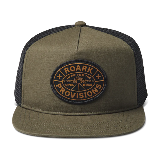 Roark Station Trucker Snapback Hat - Military Pignoli