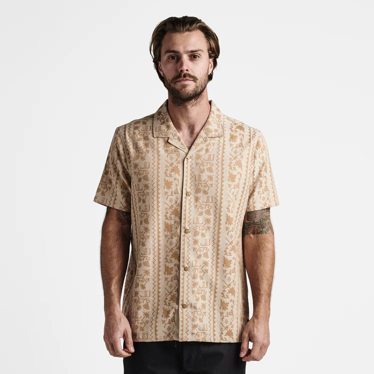 Roark Gonzo Camp Collar Shirt - Sarda Almond