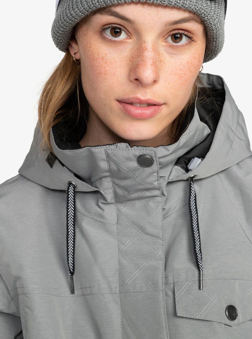 Roxy Billie Technical Snow Jacket - Heather Grey