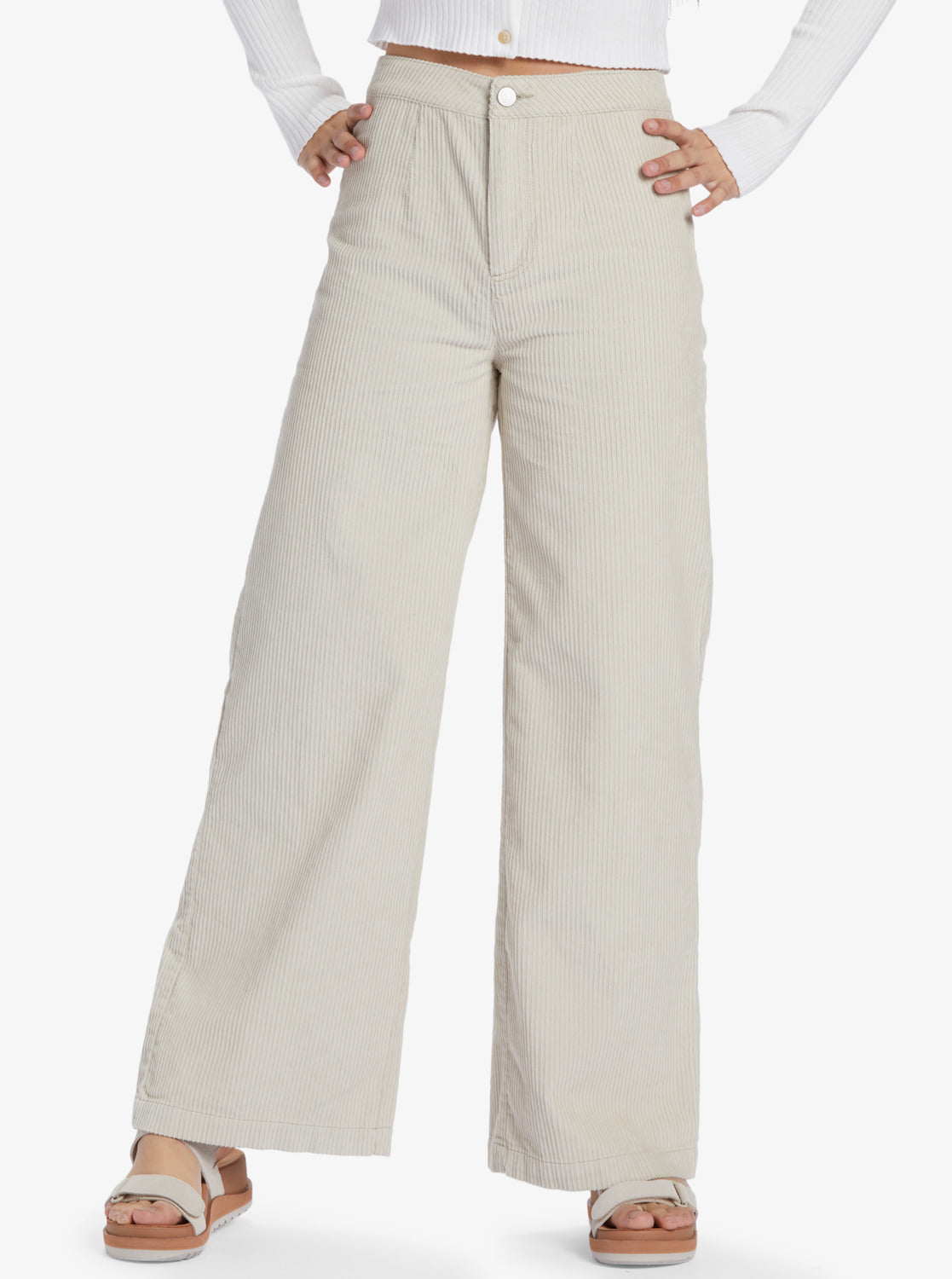 Roxy Chloe Kim Corduroy Pants - Pelican