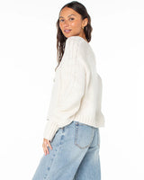 Roxy Day Dream Boat Neck Sweater - Egret