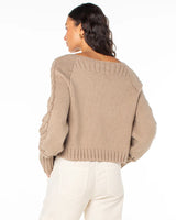 Roxy Day Dream Boat Neck Sweater - Warm Taupe