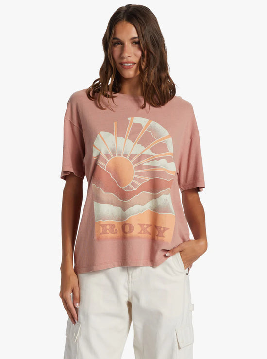 Load image into Gallery viewer, Roxy Get Lost In The Moment T-Shirt - Ash Rose
