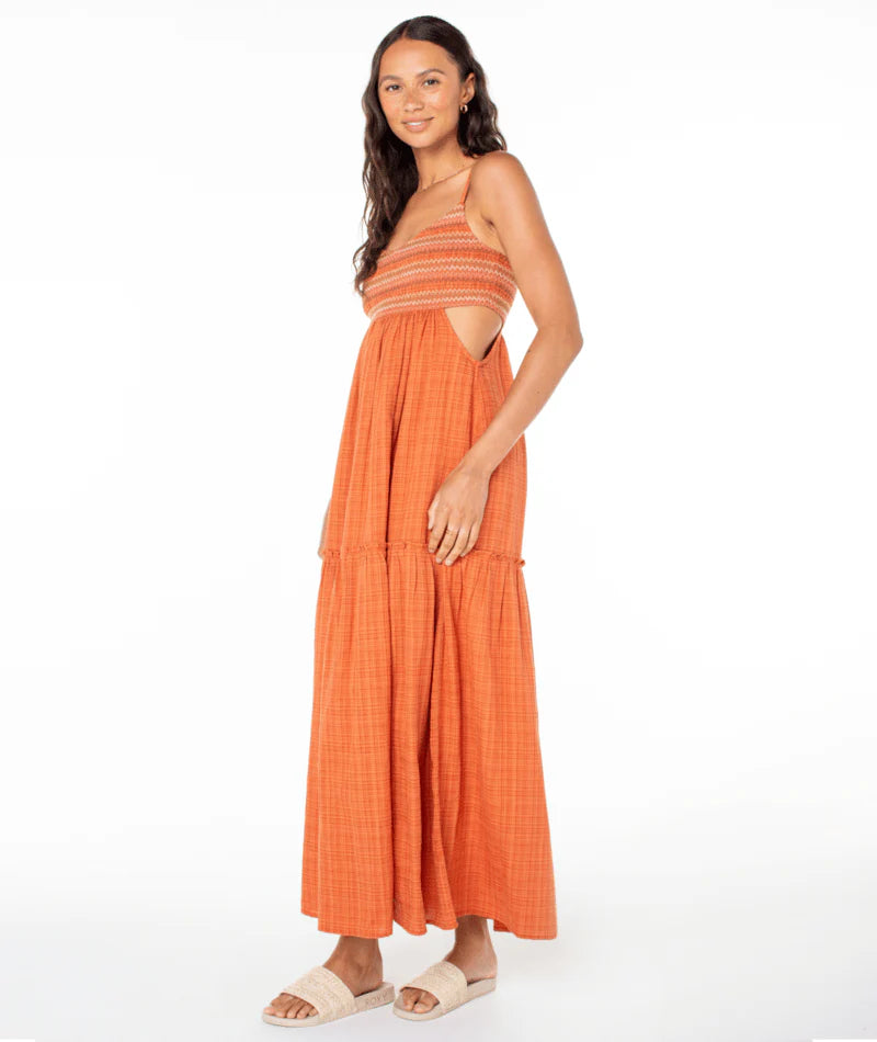 Roxy Hot Tropics Flowy Maxi Dress - Ginger Spice