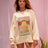 Roxy Lineup Oversized Crew Neck Sweatshirt - Brazilian Sand