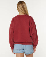 Roxy Oasis Haze Pullover Sweatshirt - Rumba Red
