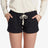 Roxy Oceanside Elastic Waist Shorts - True Black