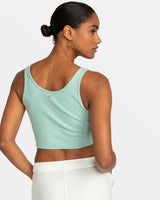 Roxy Riviera Cropped Tank Top - Blue Surf