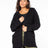 Roxy Weekend Retreat Open Front Hooded Cardigan - Phantom