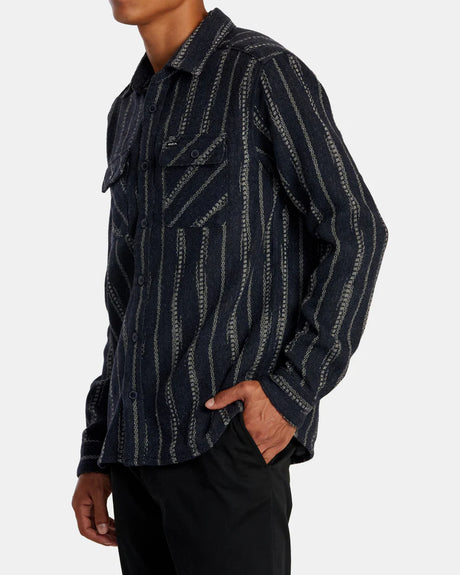 RVCA Blanket Long Sleeve Shirt - Indigo