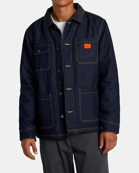 RVCA Chainmail Chore Coat II- Blue Rinse