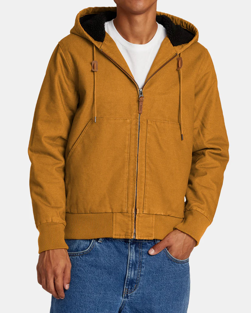 RVCA Chainmail Sherpa Lined Jacket - Camel