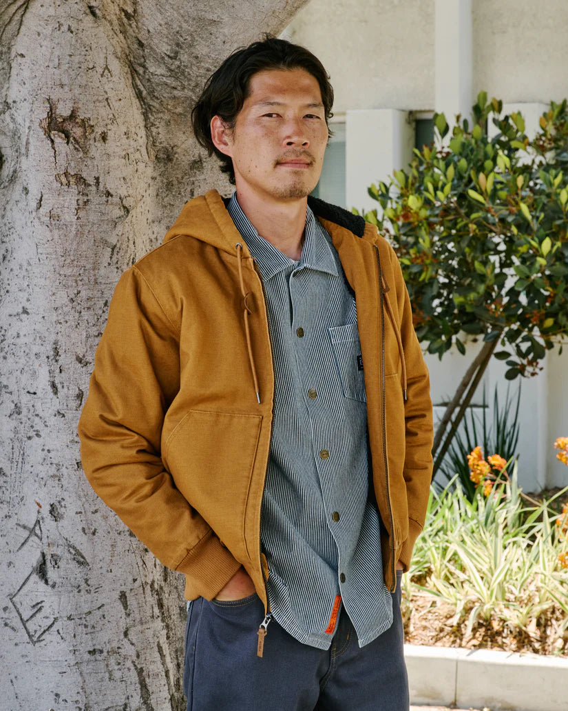 RVCA Chainmail Sherpa Lined Jacket - Camel