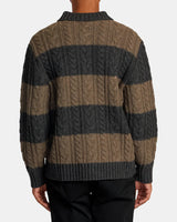 RVCA Chefs Kiss Cardigan - Carmel / Charcoal Heather