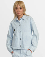 RVCA Dayshift Chore Coat Jacket - Blue Hickory