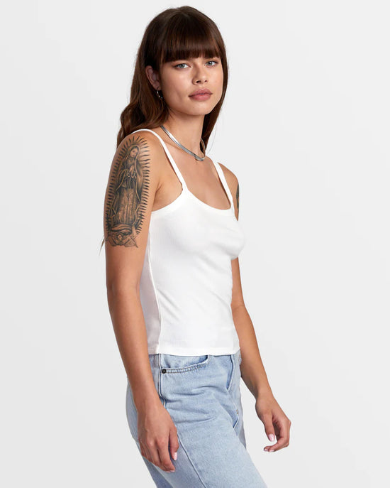 RVCA Easted Fitted Tank Top - Whisper White