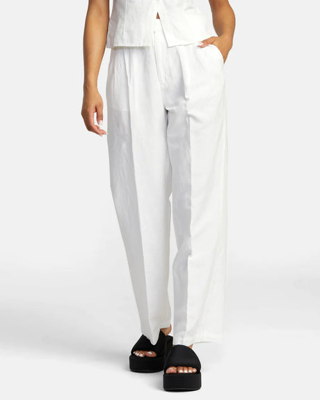 RVCA Hudson Wide Leg Pants - Whisper White