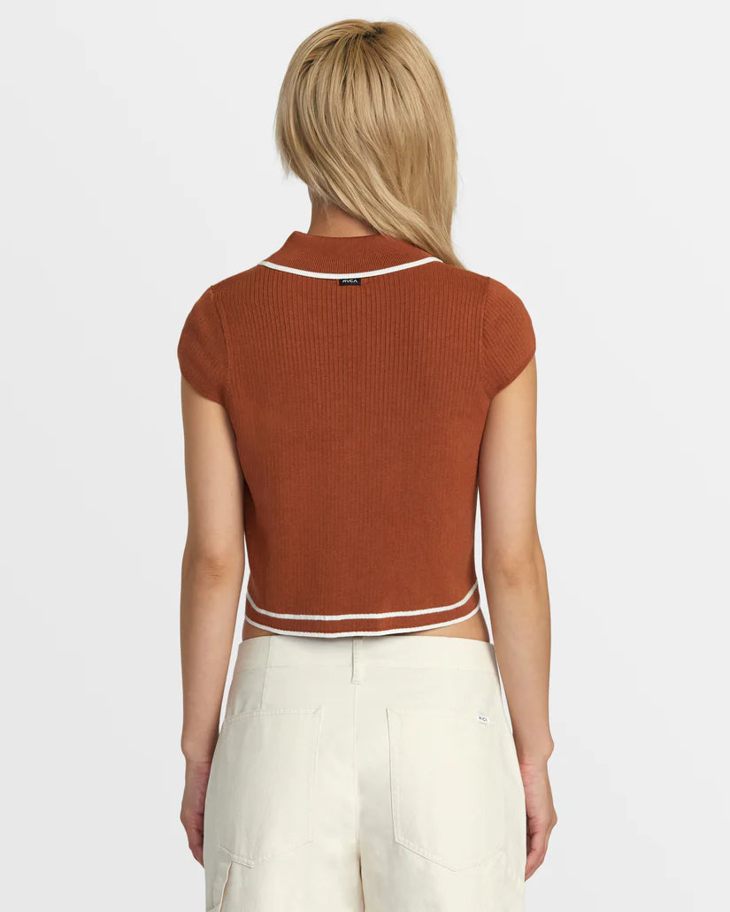 RVCA Jules Sweater Top - Mocha Bisque