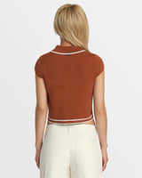 RVCA Jules Sweater Top - Mocha Bisque