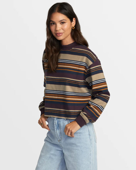 RVCA Kinney Long Sleeve T-Shirt - Plum Perfect