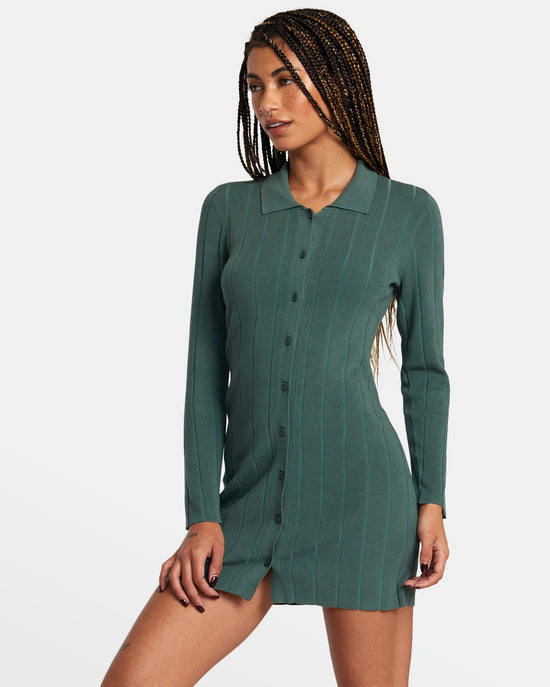 RVCA Meri Sweater Dress - Spinach