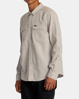 RVCA Neps Long Sleeve Shirt - Washed Grey