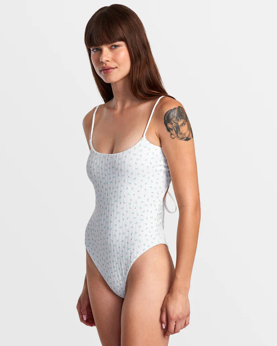 RVCA Pointe One-Piece Swimsuit - White