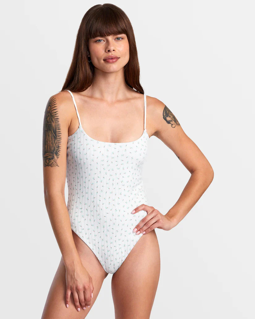 RVCA Pointe One-Piece Swimsuit - White