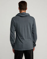 RVCA PTC Pigment Hooded Long Sleeve Tee - Garage Blue