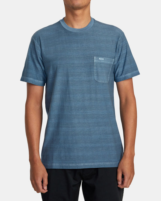 RVCA PTC Stripe T-Shirt - Industrial Blue