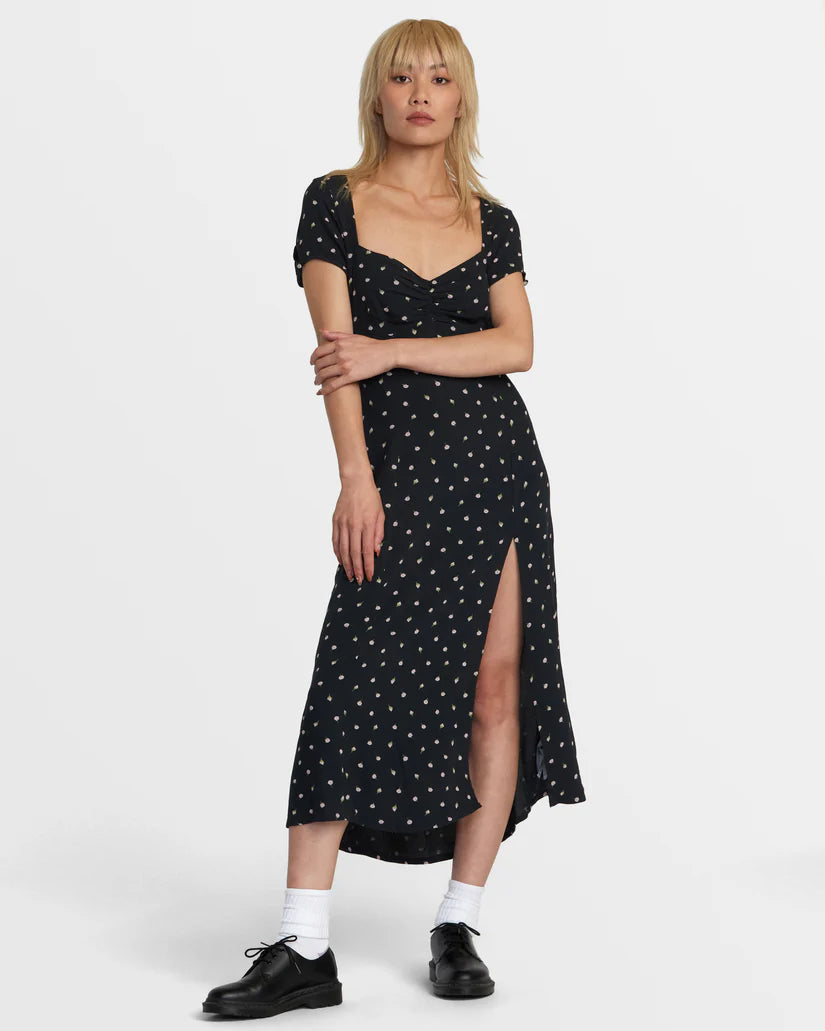 RVCA Secrets Midi Dress - Peach Whip