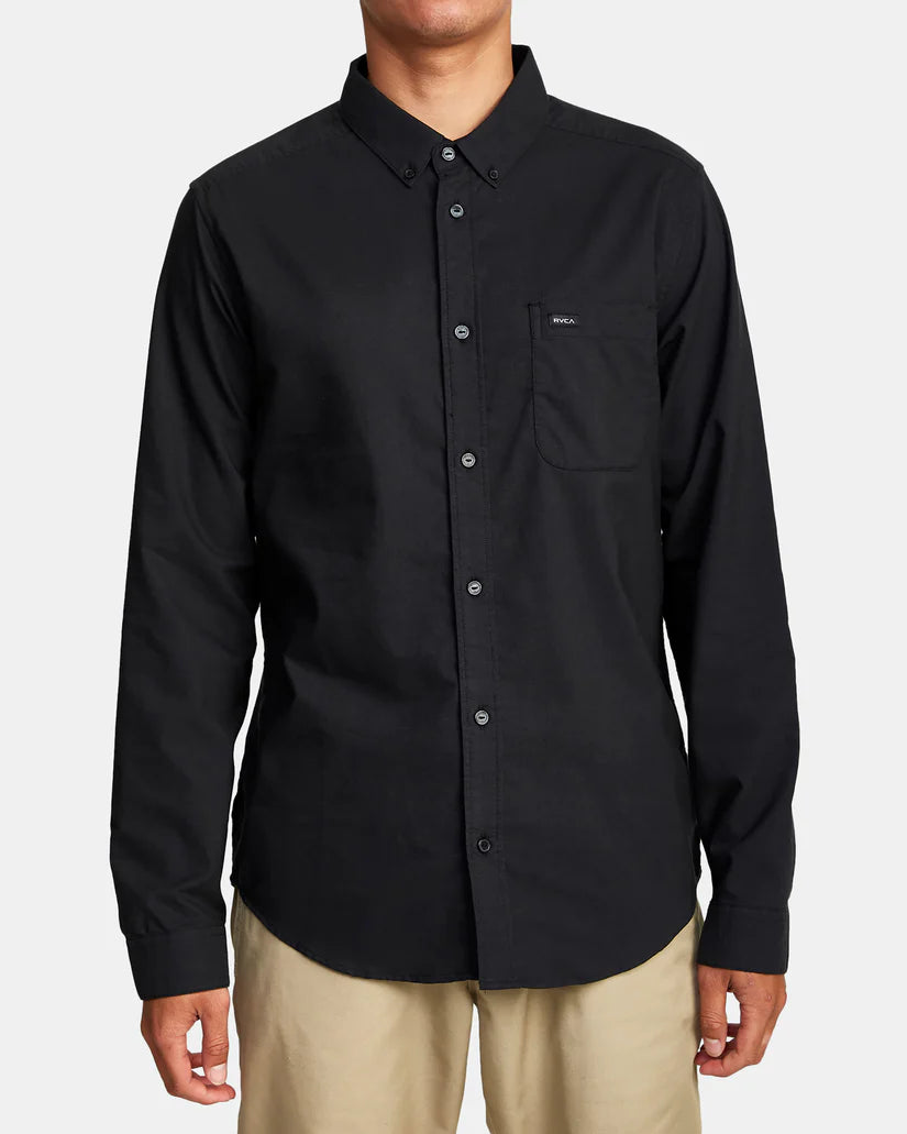 RVCA That'll Do Stretch Long Sleeve Shirt - Black