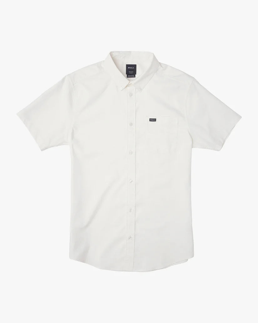 RVCA Thatll Do Stretch Short Sleeve Shirt - White