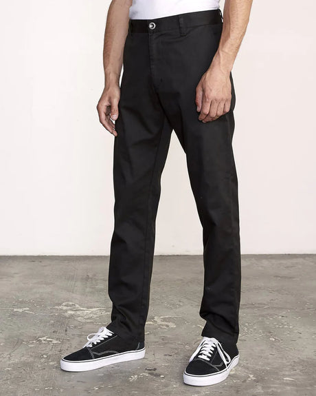 RVCA The Weekend Stretch Straight Fit Pants - Black